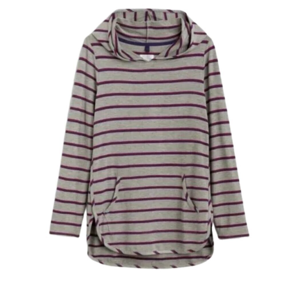 NWT Market & Spruce French Terry Knit Striped Hoodie Sz. S